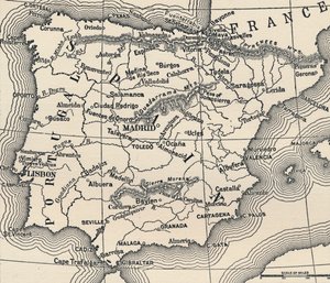 A spanyol hadjárat térképe, c1807-1814, 1896 alkotó: Unbekannt