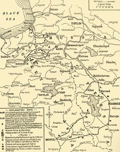 Oroszország és Törökország határának térképe, első világháború, 1920. alkotó: Unbekannt