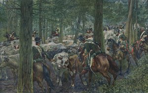 Marbots katonák a visszavonuláskor táplálékra kutatva, 1896 alkotó: Unbekannt