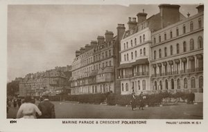 Marine Parade és Crescent Folkestone, 19. század vége – 20. század eleje alkotó: Unbekannt