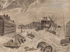 Market Square, Providence, Rhode Island, A nagy szeptemberi gála idején, 1815, 1815. alkotó: Unbekannt