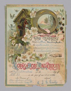 Luther Miller Pulce és Irene Jenkins házassági anyakönyvi kivonata, 1902. október 30. alkotó: Unbekannt