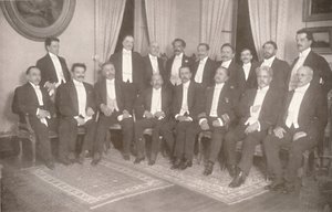Hermes da Fonseca marsall államtitkáraival és tanácsadóival, 1914 alkotó: Unbekannt