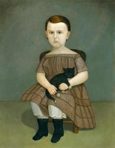 Martha Bartlett cicával, kb. 1860. alkotó: Unbekannt
