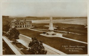 Mártírok emlékműve, golfház és linkek, St. Andrews, c1900. alkotó: Unbekannt
