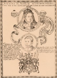 Mária, skótok királynője 1542-1587 és VI. Jakab király és én 1566-1625, 1889 alkotó: Unbekannt