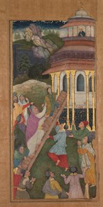 Mária felmegy a lépcsőn a templomba, a Mirat al-quds Szentség Tükréből..., 1602-1604. alkotó: Unbekannt