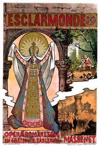 Massenet – Esclarmonde – Plakát, 1890 alkotó: Unbekannt