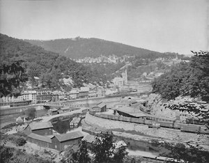 Mauch Chunk, Pennsylvania, a Pisgah-hegyen látható, 1897. alkotó: Unbekannt