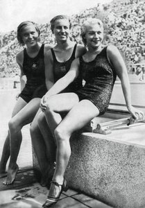 Érmesek az 1936-os berlini olimpián, a női platformugrás versenyen alkotó: Unbekannt