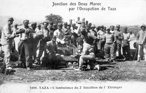 A 2. zászlóalj francia idegenlégiójának egészségügyi személyzete, Taza, Marokkó, 1904 alkotó: Unbekannt