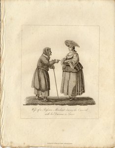A kereskedő felesége a nővérrel Fasching idején, 1833 alkotó: Unbekannt