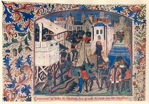A hadviselés módszerei a százéves háború alatt, c1400, c1930. alkotó: Unbekannt