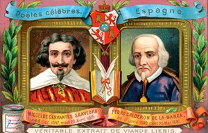 Miguel de Cervantes Saavedra és Pedro Calderon De La Barca, 1900 alkotó: Unbekannt