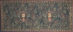 Millefleurs gobelin Medici-címerrel, 1520-as évek. alkotó: Unbekannt