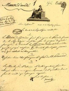 Miniszteri rendelet az első konzul... kardjáról, 1801. október 10-én, 1921. alkotó: Unbekannt
