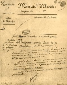 Miniszteri rendelet a La Tour dAuvergne tárgyában, 1803. július 15., 1921. alkotó: Unbekannt