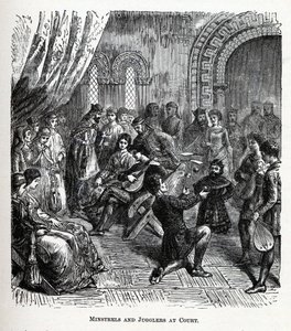 Menstrels and Jugglers at Court, 1882 alkotó: Unbekannt