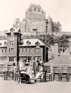 Miss Simpson és Jeane a Steamboat fedélzetén, lisle dOrleans, Quebec Wharf, 1926 alkotó: Unbekannt