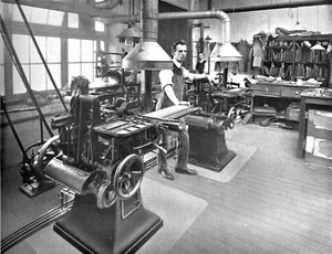 Monotípiagörgők és Sztereotípia Osztály, 1919 alkotó: Unbekannt