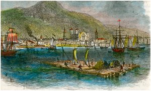 Montreal a St Lawrence folyóból, Quebec, Kanada, 1880 alkotó: Unbekannt