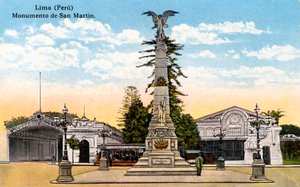 San Martin tábornok emlékműve, Lima, Peru, XX. század eleje alkotó: Unbekannt