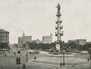 Wilhelm von Tegetthoff emlékműve a Pratersternben, Bécs, Ausztria, 1895. alkotó: Unbekannt