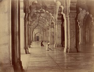 Moti Masjid: Gyöngymecset az Agra-erőd belsejében, 1860-70-es évek. alkotó: Unbekannt