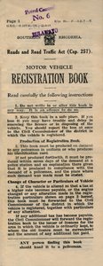 Gépjármű-nyilvántartási könyv, 1949 alkotó: Unbekannt