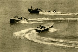Motorcsónak verseny, Wörthersee, Karintia, Ausztria, c1935. alkotó: Unbekannt