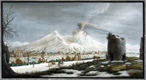 A Vezúv kitörése, Nápolyi Királyság, 1767 telén alkotó: Unbekannt