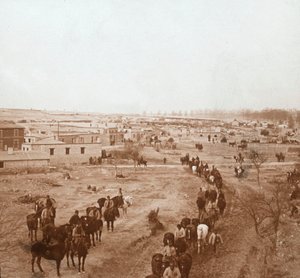 Lovas katonák, Somme-Tourbe, Észak-Franciaország, c1914-c1918 alkotó: Unbekannt
