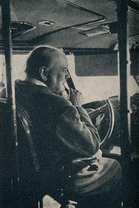 Mr. Churchill az R.A.F. - a Berwick repülő csónak vezérlőinél, 1942, 1945. alkotó: Unbekannt