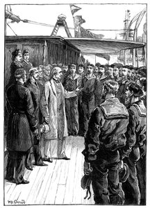 Mr Gladstone beszédet mond a Grantully-kastély tisztjeihez és legénységéhez, 19. század vége alkotó: Unbekannt