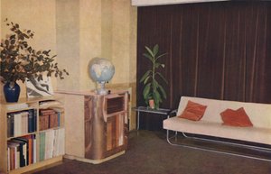 Mr. J. C. Pritchards nappali az Isokon Lawn Road Flatsban, 1936 alkotó: Unbekannt