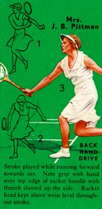 Mrs. J. B. Pittman – Backhand Drive, 1935. alkotó: Unbekannt