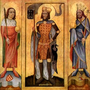 Mulhouse oltárkép, nyitott, c1385 1955 alkotó: Unbekannt