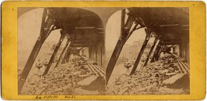 Párizs városa (1871): kilátás a Villette rakpartjairól. Névtelen fotózás. Nyomtatás kartonra. Homályos. 17x6 cm alkotó: Unbekannt