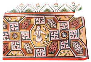Falfestmények a Szent Apolló-kolostor romjaiban Bawitban, Egyiptomban, 1928. alkotó: Unbekannt