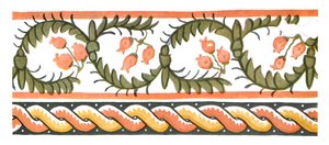 Falfestmények a Szent Apolló-kolostor romjaiban, Bawitban, Egyiptomban, 1928. alkotó: Unbekannt