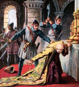 Thomas A Becket meggyilkolása, 1170, 1850 c alkotó: Unbekannt