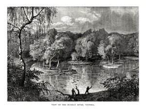 Murray River, Victoria, Ausztrália, 1877 alkotó: Unbekannt