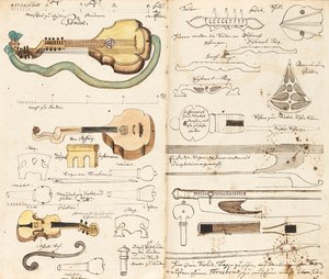 Zenei kézirat a Miners Musicból, 1760 körül. alkotó: Unbekannt