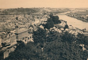Namur. Kilátás a városra és Sambre és Meuse találkozásánál, c1900 alkotó: Unbekannt