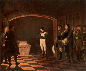 I. Napóleon Nagy Frigyes sírjánál, 1806. október 27-én, 1936. alkotó: Unbekannt