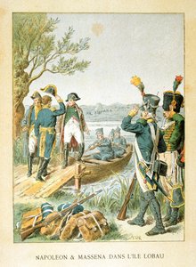 Napóleon és Massena Lobau szigetén, 1809. május, 19. század alkotó: Unbekannt