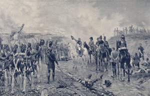 Napóleon és a régi gárda Waterloo előtt, 1815, 1896 alkotó: Unbekannt