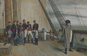 Napóleon a H.M.S. fedélzetén Bellerophon, 1815. július, 1896. alkotó: Unbekannt