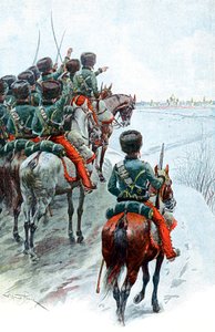Napoleons Grande Armee megpillantja Moszkvát, 1812, 19. század vége alkotó: Unbekannt
