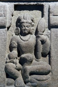 Indiai Nemzeti Múzeum, Delhi. Karttikeya. Gupta, Kr.u. 6. század, Varanasi (Uttar Pradesh). Kő. Részlet. India. alkotó: Unbekannt